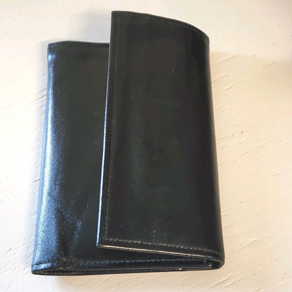 Vintage Prince Gardner Black CowhideTrifold Wallet